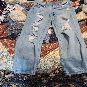 NY&C SOHO 5 POCKET Distressed Light Blue Women's Jeans